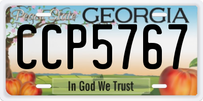 GA license plate CCP5767