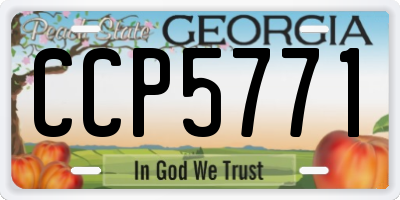 GA license plate CCP5771