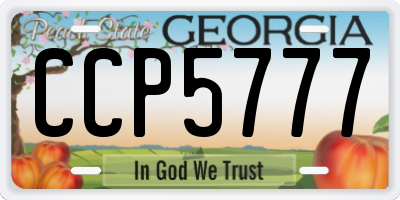 GA license plate CCP5777