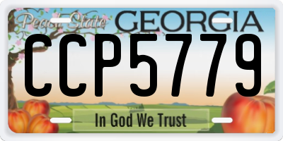 GA license plate CCP5779