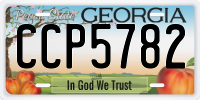 GA license plate CCP5782