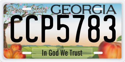 GA license plate CCP5783