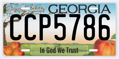 GA license plate CCP5786