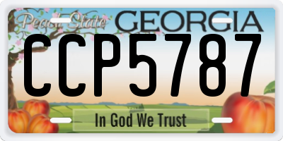 GA license plate CCP5787