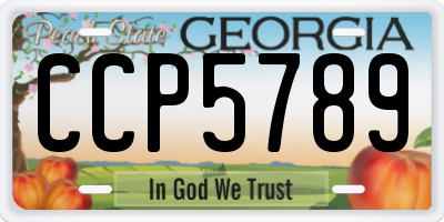 GA license plate CCP5789