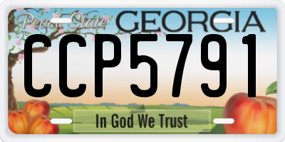 GA license plate CCP5791