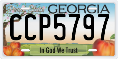 GA license plate CCP5797