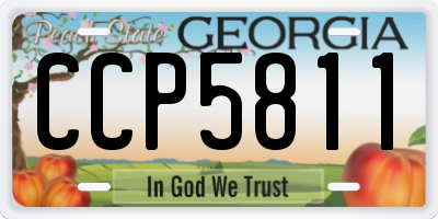 GA license plate CCP5811