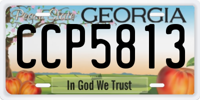 GA license plate CCP5813