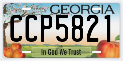 GA license plate CCP5821