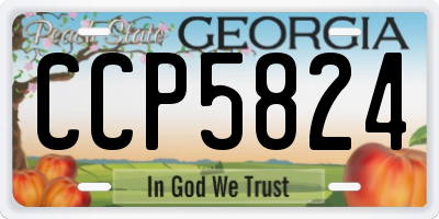 GA license plate CCP5824