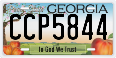 GA license plate CCP5844