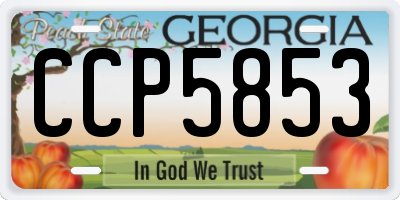 GA license plate CCP5853