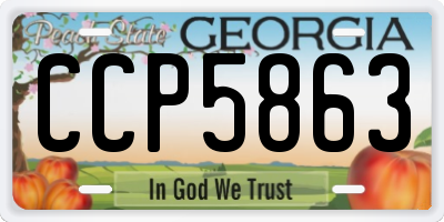 GA license plate CCP5863