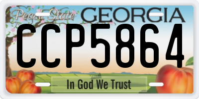GA license plate CCP5864
