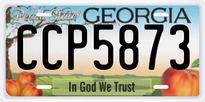 GA license plate CCP5873
