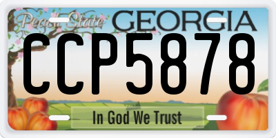 GA license plate CCP5878