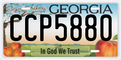 GA license plate CCP5880