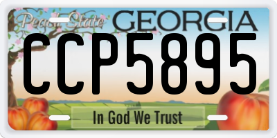GA license plate CCP5895