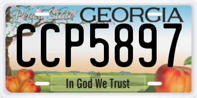 GA license plate CCP5897