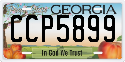 GA license plate CCP5899