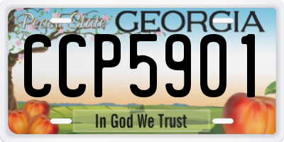 GA license plate CCP5901