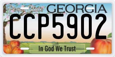 GA license plate CCP5902