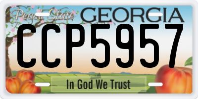 GA license plate CCP5957