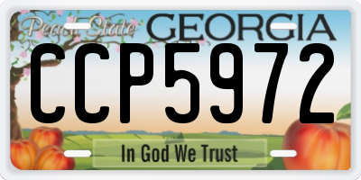 GA license plate CCP5972