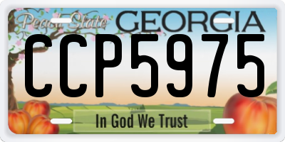 GA license plate CCP5975