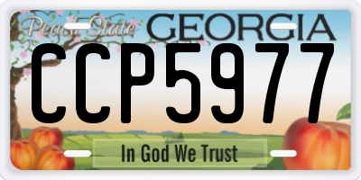 GA license plate CCP5977