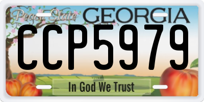 GA license plate CCP5979
