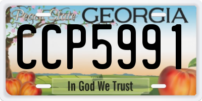 GA license plate CCP5991