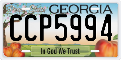 GA license plate CCP5994