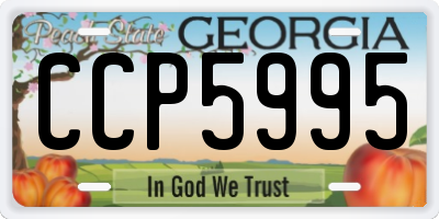 GA license plate CCP5995