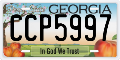 GA license plate CCP5997