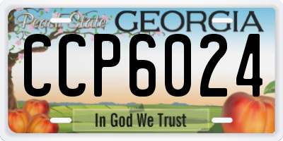 GA license plate CCP6024