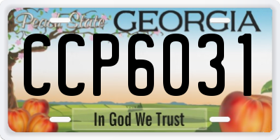 GA license plate CCP6031