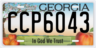 GA license plate CCP6043