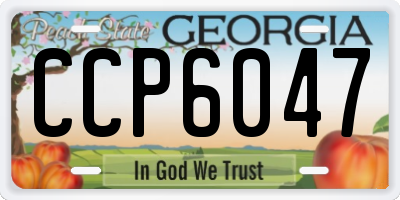 GA license plate CCP6047