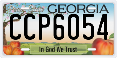 GA license plate CCP6054