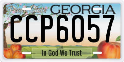 GA license plate CCP6057