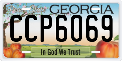 GA license plate CCP6069