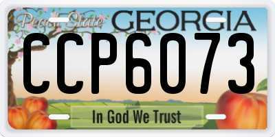 GA license plate CCP6073