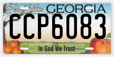 GA license plate CCP6083
