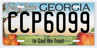 GA license plate CCP6099