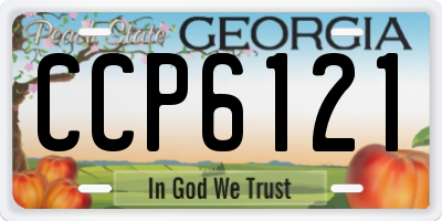 GA license plate CCP6121
