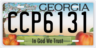 GA license plate CCP6131