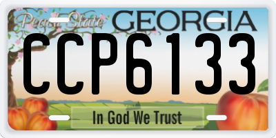 GA license plate CCP6133