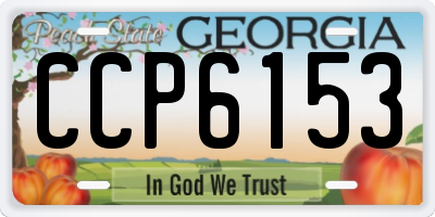 GA license plate CCP6153